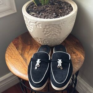 Loro Piana Black Mules size 37